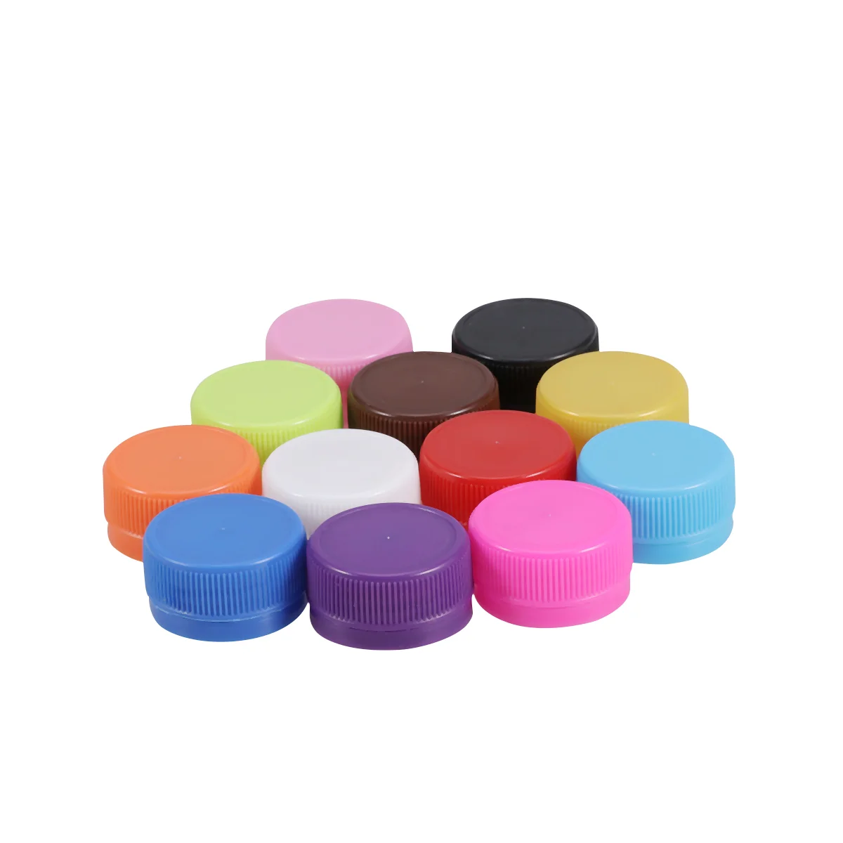 

200pcs Plastic Drink Bottle Covers Colorful Spring Water Bottle DIY Caps (Mixed Color)