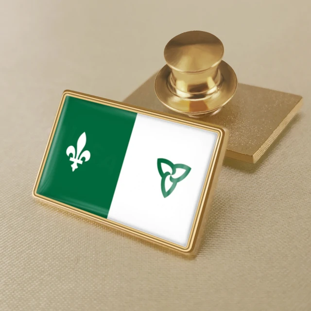 Franco Ontarian Flag Brooch Badges Lapel Pins