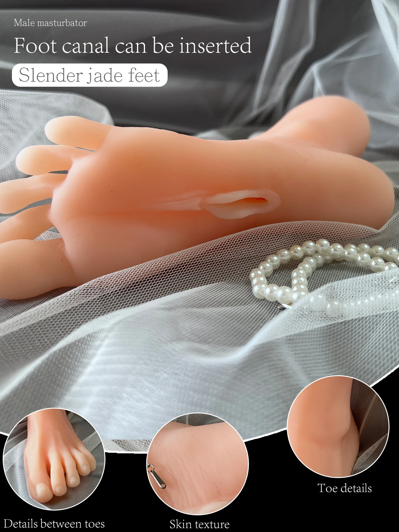 Male Masturbator Cup Vagina Super Lifelike Woman Feet Model Adult Products