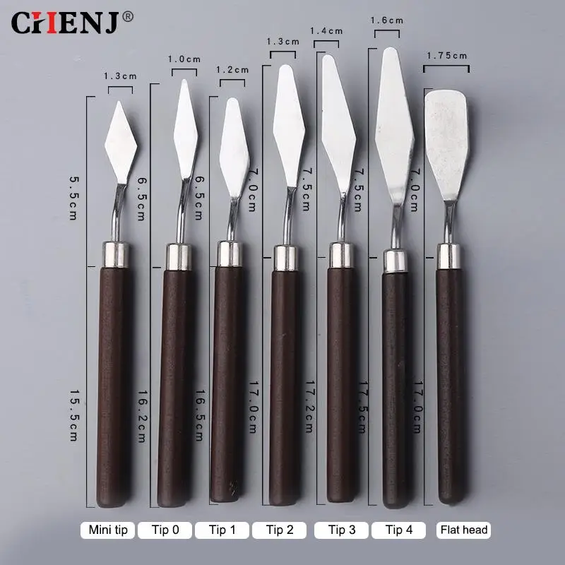 GMMA 7Pcs Painting Knives acrylic paint palette Stainless Steel