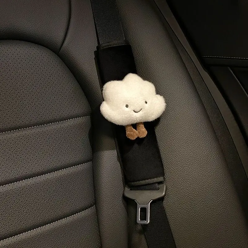 Seat Belt Covers Seat Belt Protector Pair of Cartoon Car Styling Seat Belt Cover Shoulder Strap Harness Cushion Shoulder Pad Protector Bow Tie Corgi Ass Bows Clouds