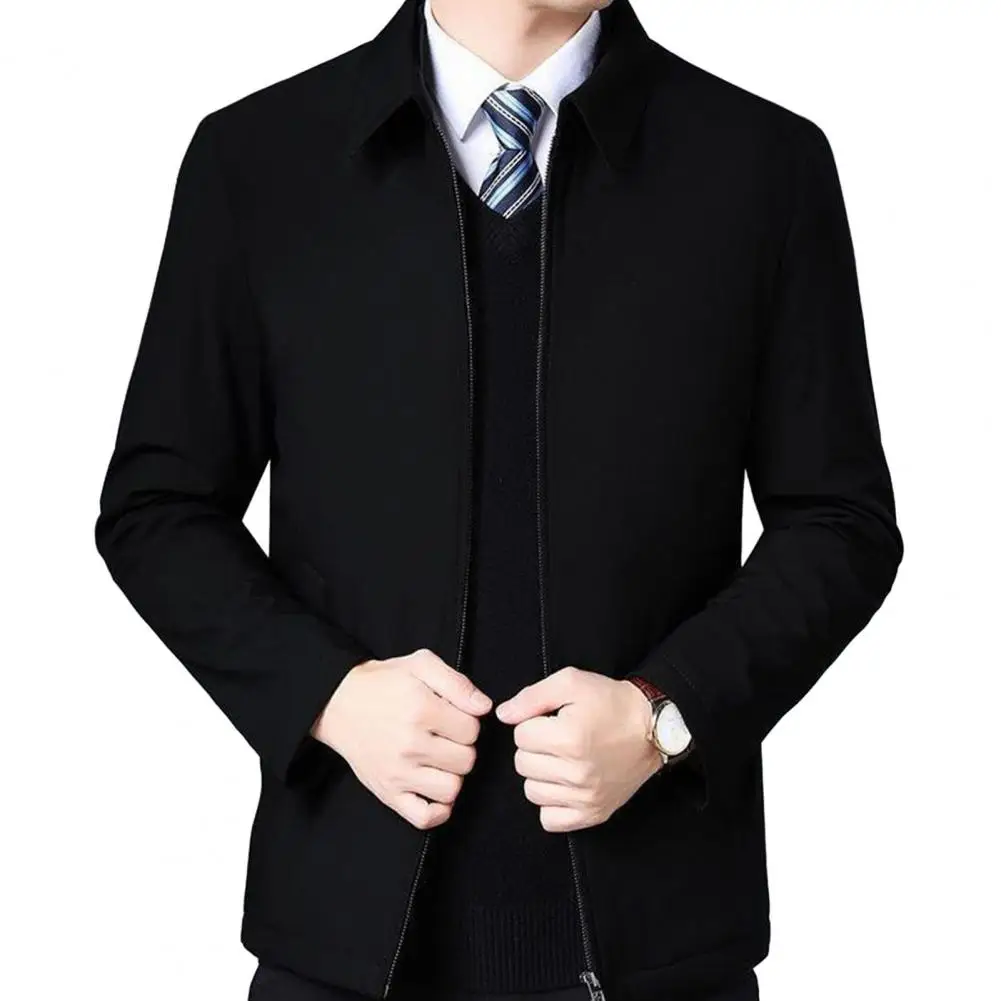 

Men's Coat Autumn and Winter New Casual Long Windbreaker Jacket / Male Solid Color Single Breasted Trench Coat Jacket