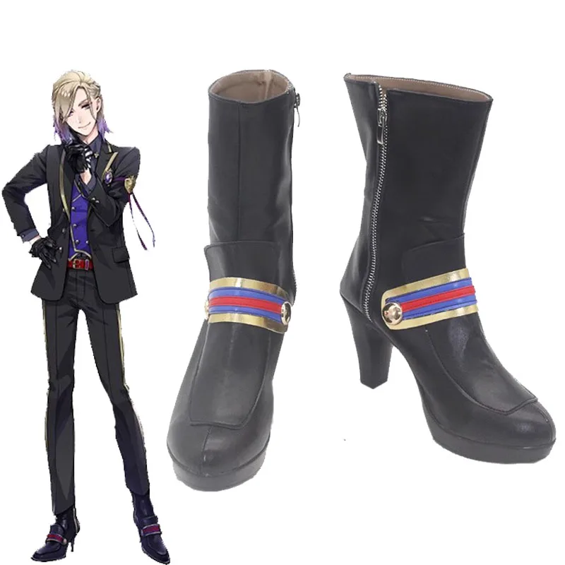 Twisted-Wonderland Vil Schoenheit Cosplay Shoes Pomefiore Fairest Uno Di Tutti Gli Stivali Gioco E Anime Short Boots