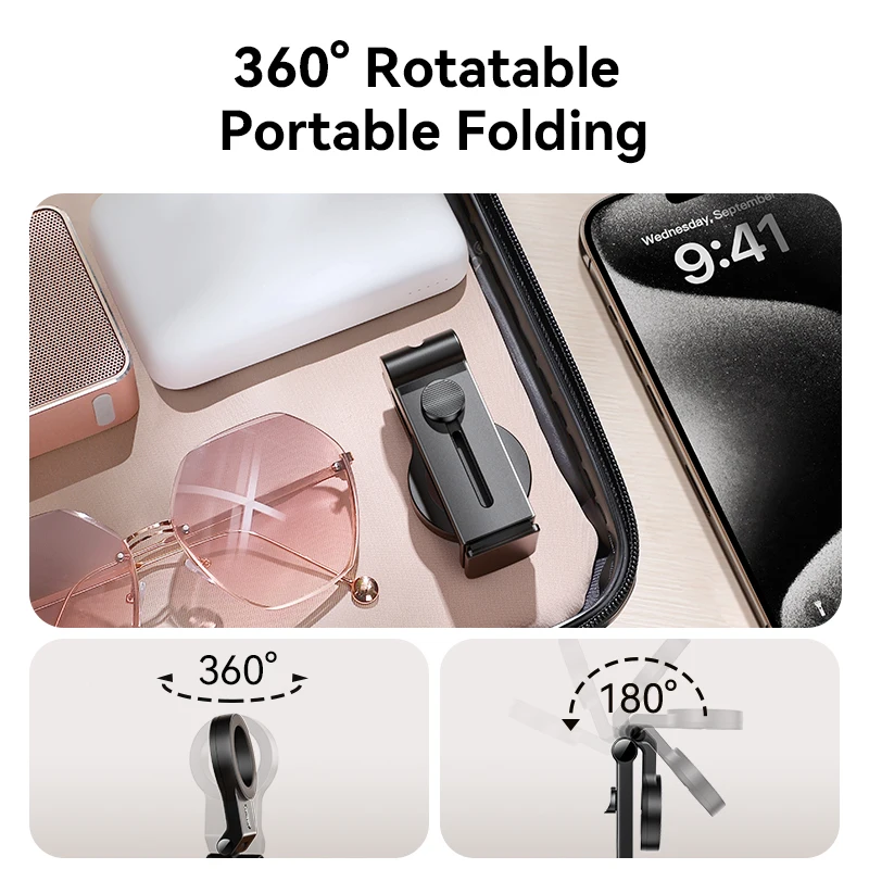 Joyroom Magnetic Airplane Phone Holder Travel Essentials Flexible Rotation Hands-Free Airplane Phone Mount for iPhone 15 - Image 6