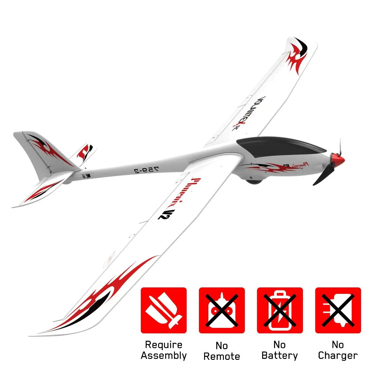 Planeur RC 2000mm Phoenix V2 PNP - Volantex Hobby 759-2