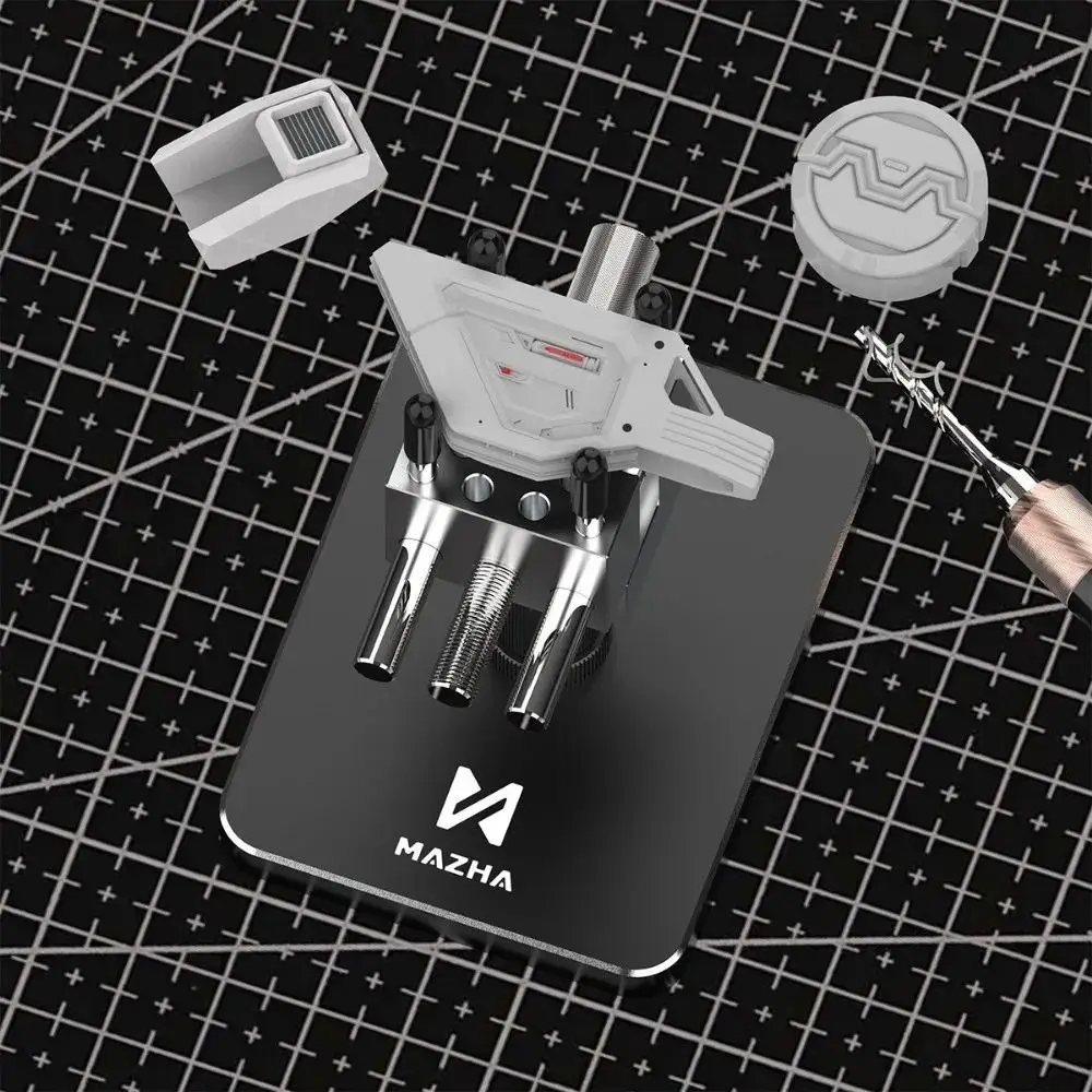 Aluminum Alloy Mini Table Vise Model Building Model Assembly 2in1 Bench Vise 14 Holes Precision Clamp Mini Vise DIY