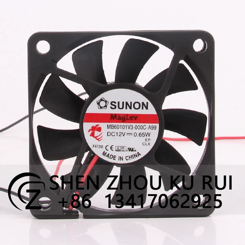 

MB60101V3-000C-A99 Case Fan for SUNON 24V DC12V 0.65W EC AC 60X60X10mm 6CM 6010 Ultra Silent Axial Flow Centrifugal Exhaustmb
