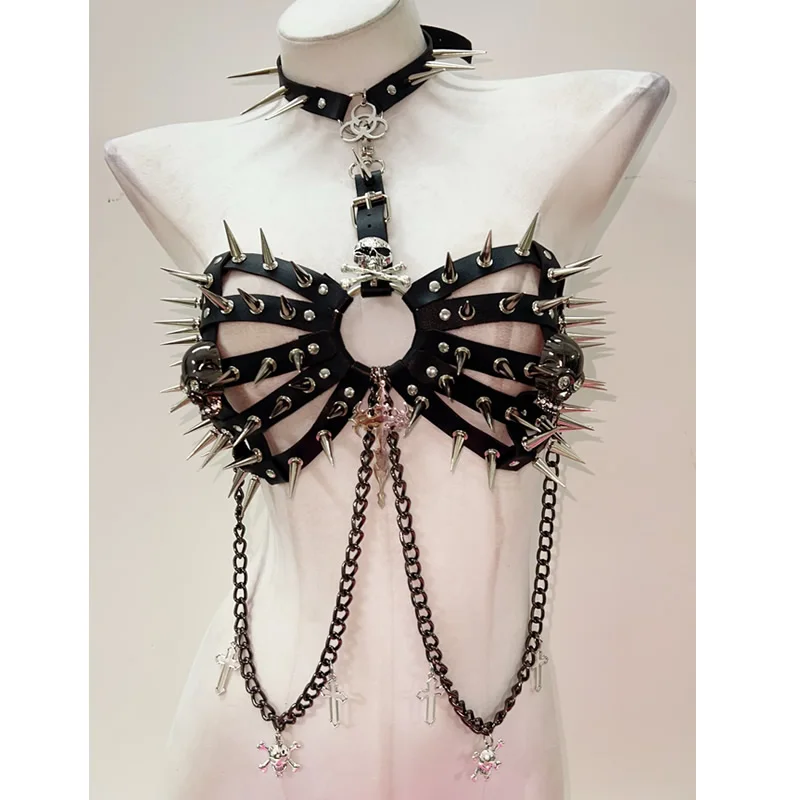 Halter Neck Harness Bra Top 1