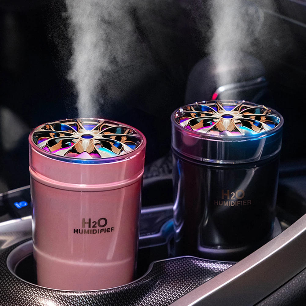 Wireless Car Air Humidifier Portable 300ML USB Diffuser Mist Maker Dual Mode Small Humidifier LED Colorful Night Light