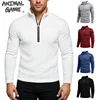 Animal Game Men Casual Sweatshirts Long Sleeve Jacket Coats Half Zipper Pullover Male Outdoor Hoodies Sweatshirt Streetwear