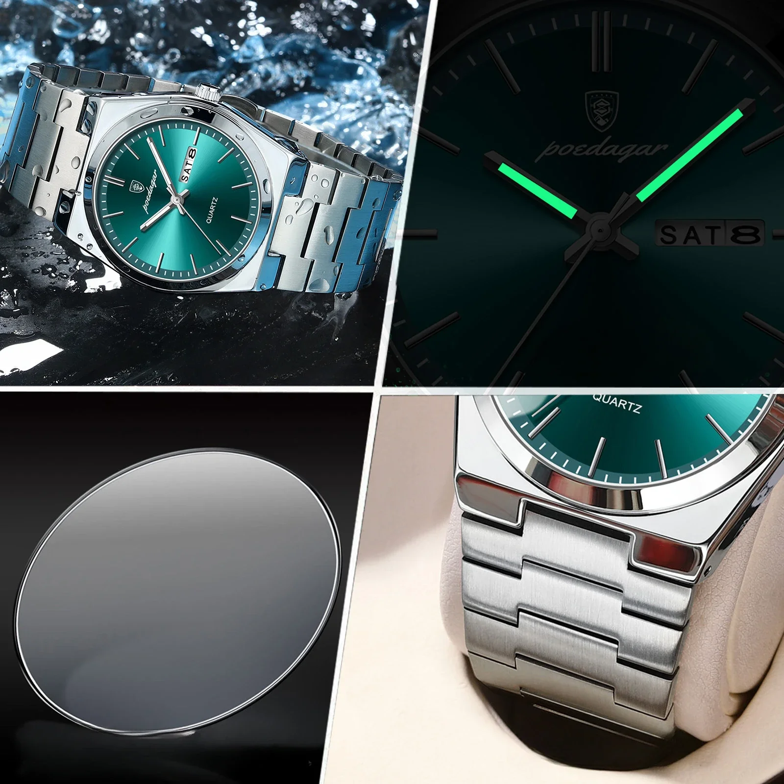 New Ultra-thin Luxury and Fashionable Men Watch Waterproof Luminous Quartz Watch Men Gentleman Watch 4