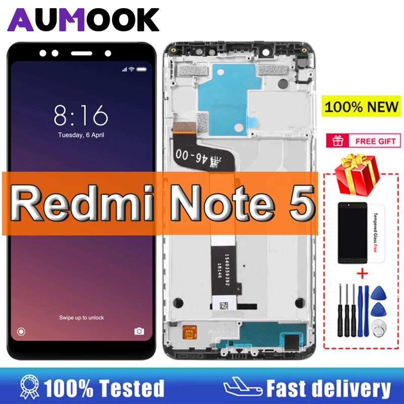 ЖК-дисплей 5,99 дюйма для Xiaomi Redmi Note 5, сенсорный экран для Xiaomi Redmi Note 5 Pro, ЖК-дигитайзер в сборе MEI7S, запасная часть
