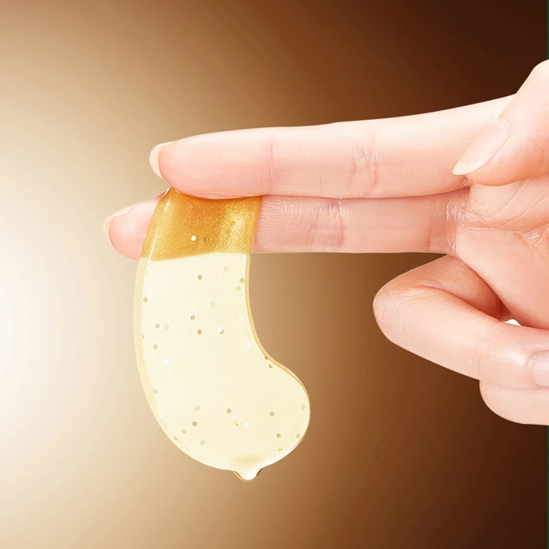 SADOER 24K Gold Crystal Collagen Eye Mask Anti Dark Circles Removal Eyes Bags Moisturizing Eye Patches Gels for Eyes Skin Care