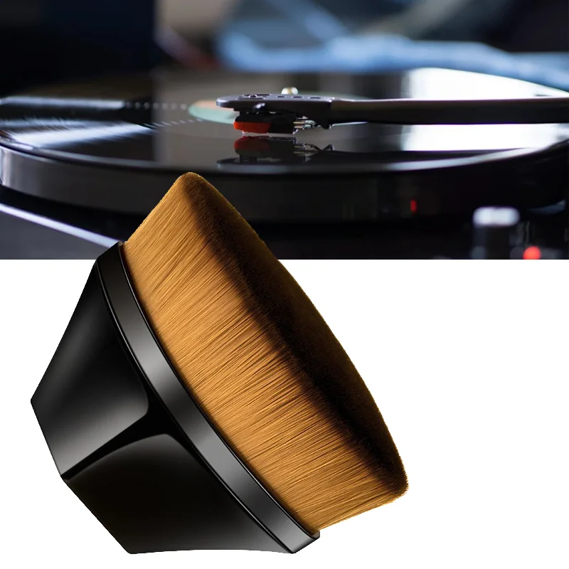 Anti Static Vinyl Record Brush Vinyl Brush Carbon Fiber Bristles