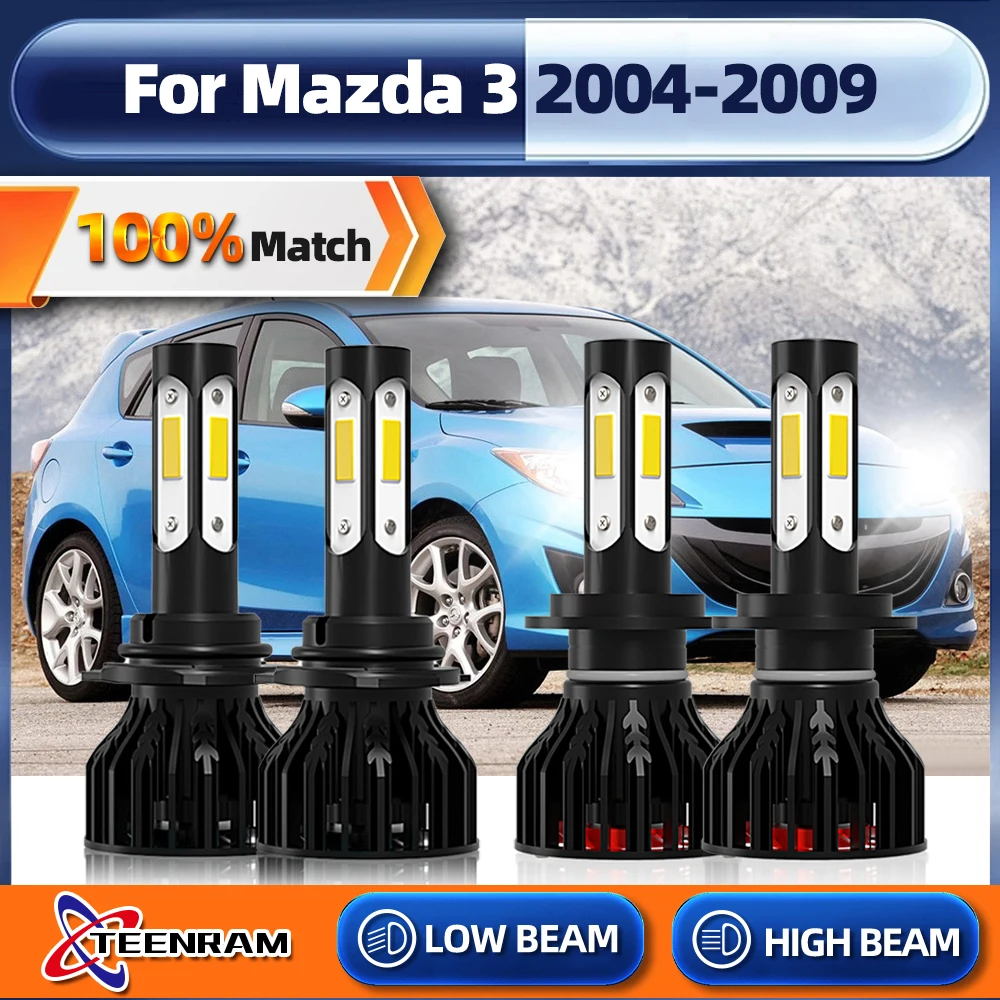 

240W H7 LED Car Headlight Bulbs 40000LM 9005 HB3 Auto Headlamps 6000K White Auto Lamps For Mazda 3 2004 2005 2006 2007 2008 2009
