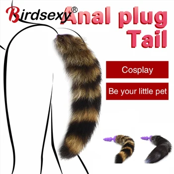 Erotic Sex Shop Fox Tail Anal Plug Dildo Butt Plug Adult Sex Toy For Women