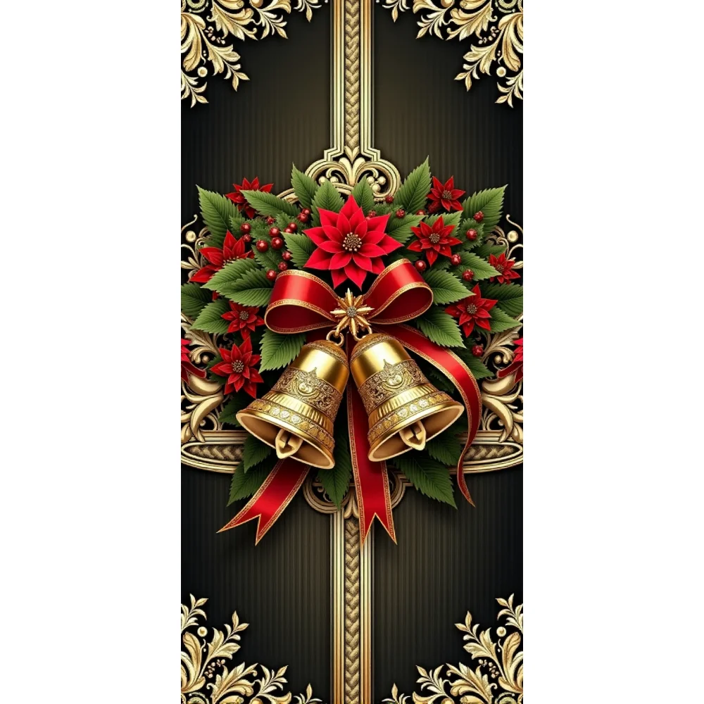 Weihnachten Tür Abdeckung Dekoration Santa Claus Welpen Weihnachtsbaum Bowknot Hintergrund Indoor Outdoor Veranda Banner Party Supplies – Detail 10
