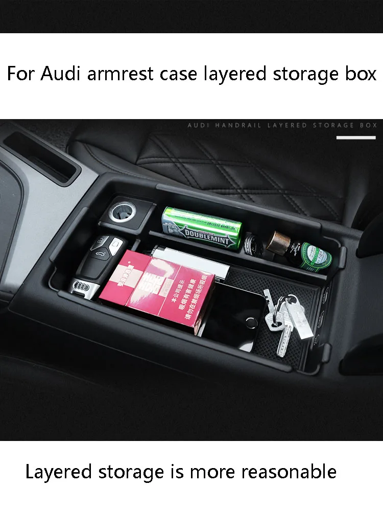 

For Audi A3 A4L q2l special central control armrest box storage box Q3 storage box Q5 interior decoration accessory A5