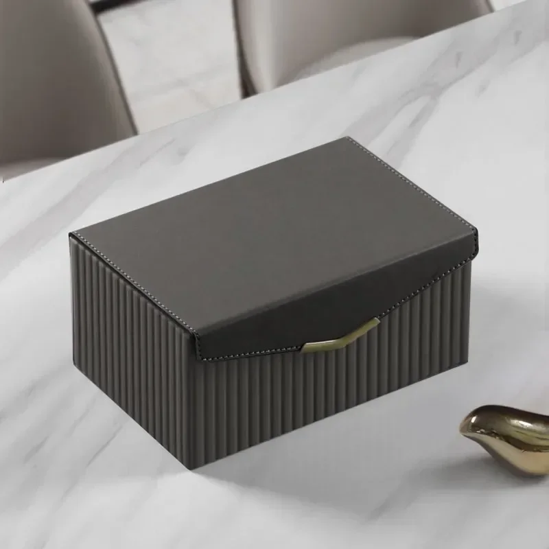 

Кожаный контейнер для лекарств с крышкой для хранения лица, пыленепроницаемый контейнер для хранения искусственных предметов, одноразовый органайзер для всякой всячины