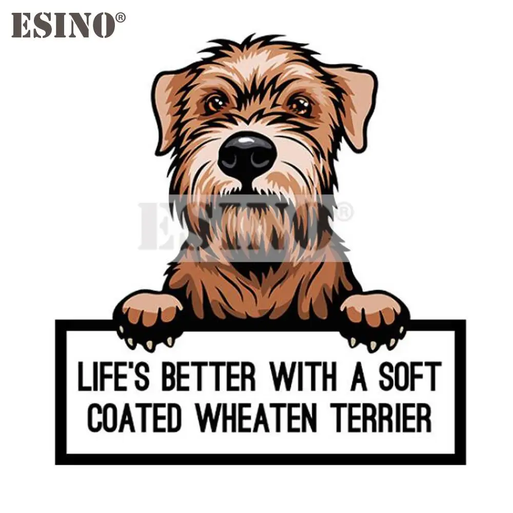 

Car Styling Life's Better with a Wheaten Terrier Pet Dog Car Creative PVC Waterproof Sticker Car Whole Body Vinyl Decal