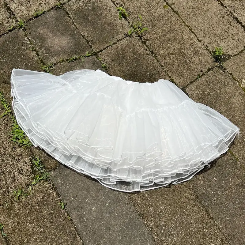 Multilayer White Petticoat Short Tulle Skirt Soft Yarn Cake Skirt Woman Girl Tutu Party Cosplay Japanese Lolita Accessorie