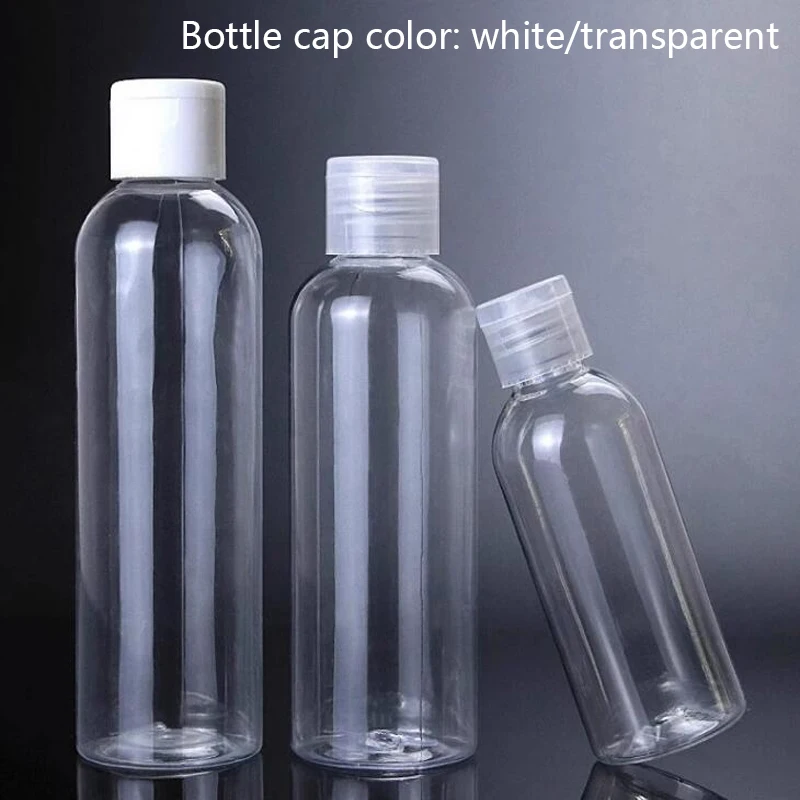Clear Plastic Travel Bottles with Flip Cap – Portable Containers with Funnel and Labels