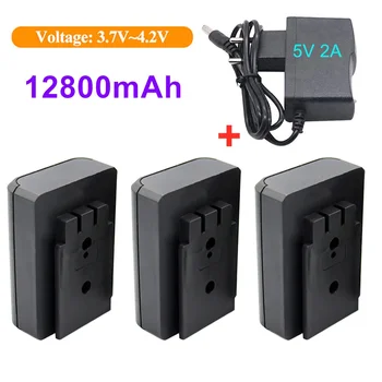 충전식 리튬 이온 배터리 레이저 그레이드, 크로스 레이저 레벨용, 수직 및 수평 녹색 4D 셀프 레벨링 레이저 라인, 12800mAh