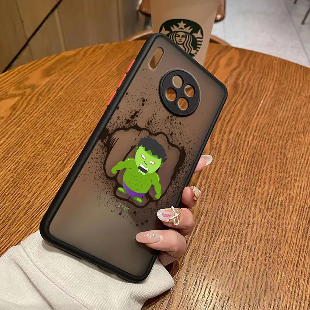 thumbnail image 1 of Funda mate para Huawei Y6P P50 P40 P30 P20 MATE 40 30 20 PRO PLUS Y7P Y9 Funda Shell Marvel dibujos animados héroe Spider-Man Lron Man, 1 of 5
