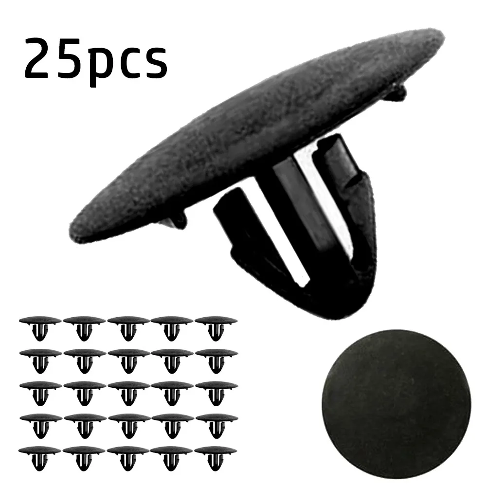 25PcsHoodInsulationRetainerClipsFastenerRivetPlasticForToyota