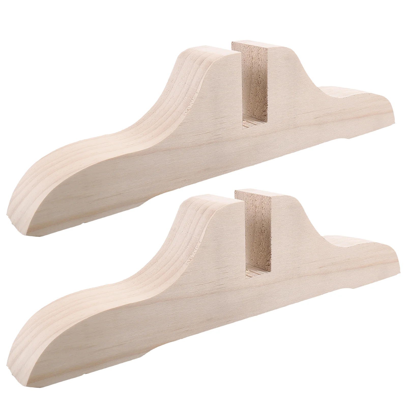 2 Pcs Dresser Decor Divider Stand Folding Room Partition Shelf Supply Home Wood Screen Feet Office Wooden Base