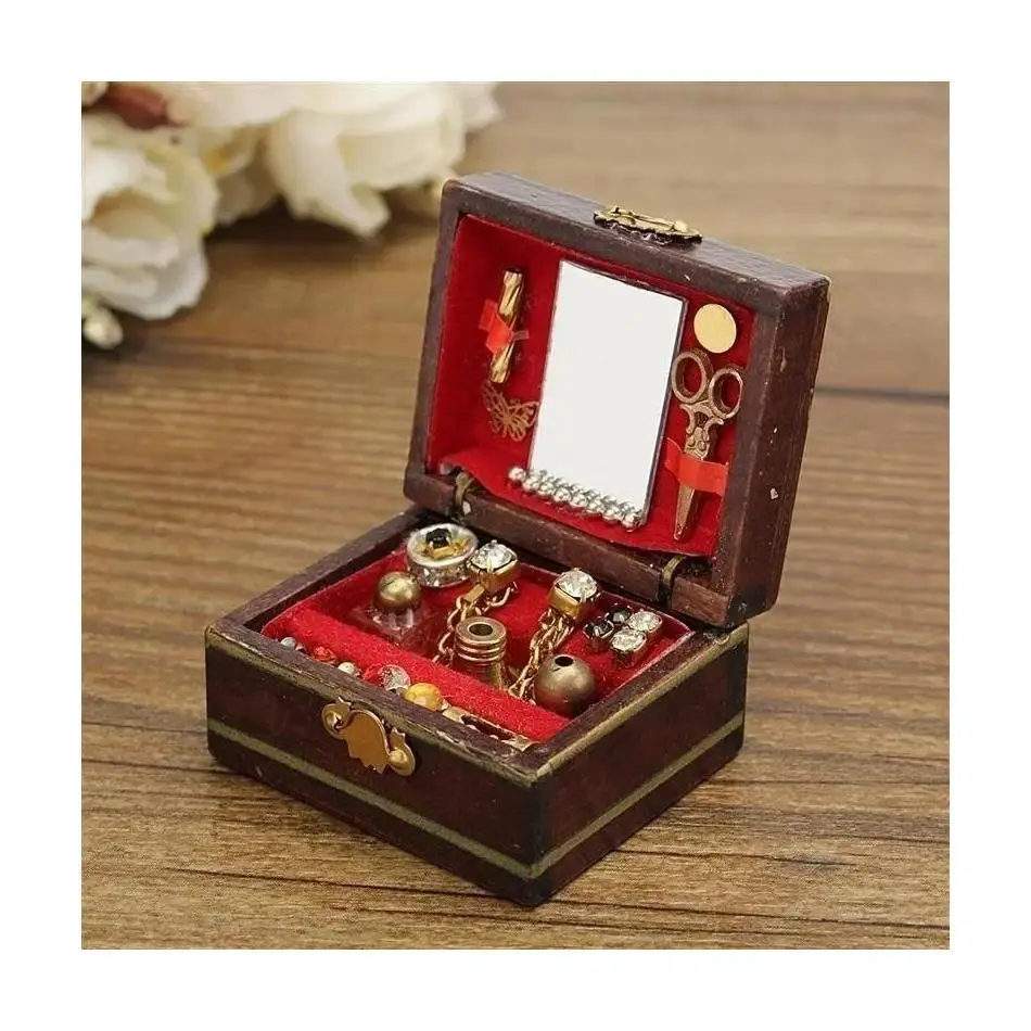 1 Pcs Mini Organizer Display Travel Jewelry Zipper Case Boxes Earrings Necklace Ring Portable Jewelry Box Vintage Storage