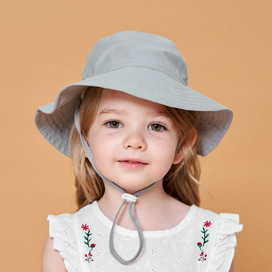 Newborn Baby Hats Boys Girls Panama Summer Kids Sun Hat Infant Beach Fisherman Bucket Hat Children Breathable Outdoor Hats 2