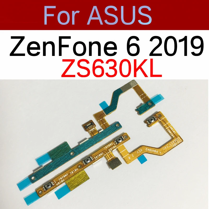 

Боковые кнопки питания и громкости, гибкий кабель для Asus ZenFone 6 2019 ZS630KL, кнопка включения и выключения громкости, гибкий кабель, запасные части