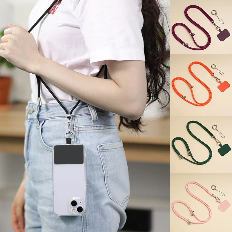 Universal Crossbody Phone Lanyard with Adjustable Necklace Strap and Anti-Loss Clip