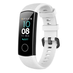 Sport Silicone Strap Bracelet - Enhanced Replacement Wristband (White)