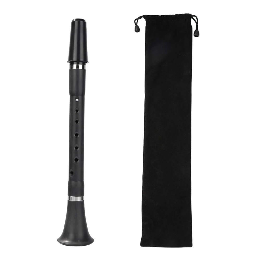 Mini Bb B Flat Clarinet Lightweight Pocket Clarionet Woodwind Instrument with Carrying Bags for Beginners Practice