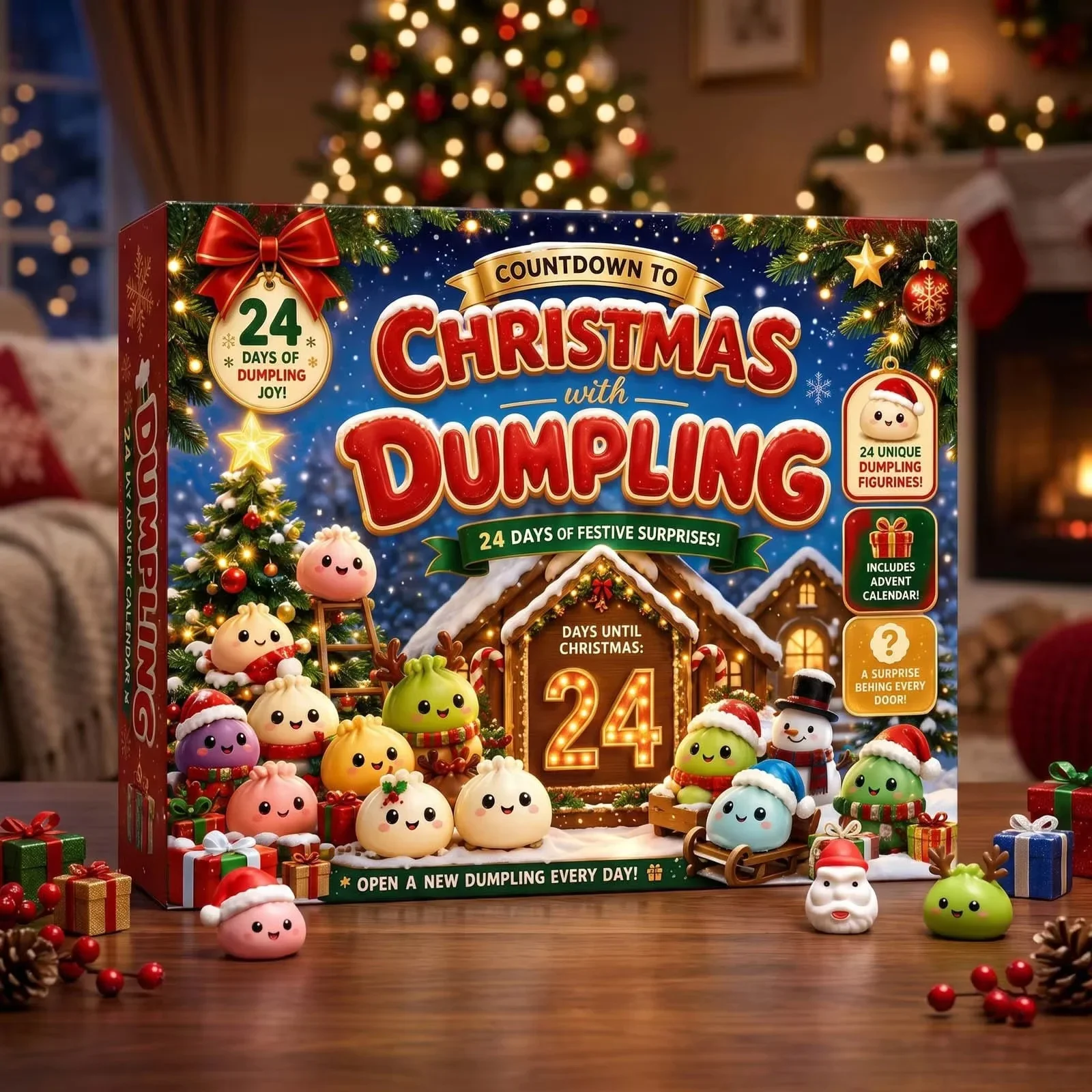 2027 Christmas Countdown Fidget Advent Calendar, Squishy Surprise Sensory Toy, Party Favor Gift for Adults