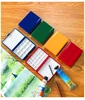 Empty portable pigment packaging box 12 colors 1ml 24 colors 0.5ml watercolor/Gouache Lay flat palette beginnerstorage box cute 1