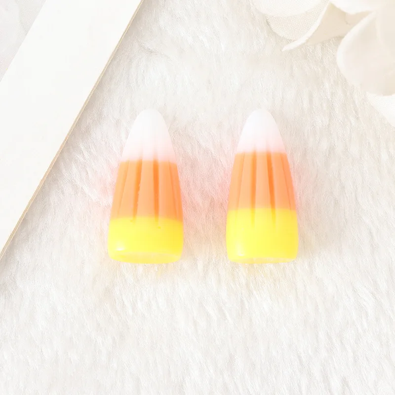 10/20pcs kawaii Harz 3d Süßigkeiten Mais Halloween Miniatur Cabochon Kunst liefern DIY Handwerk Dekoration hausgemachte Geschenk Telefon Deko – Detail 7
