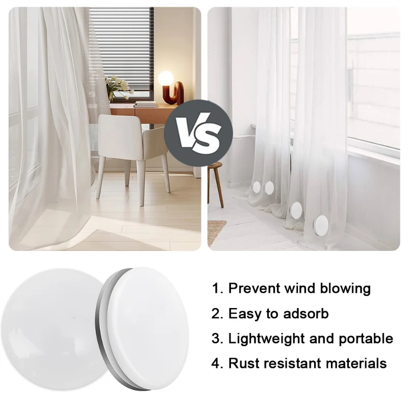 Description Picture 6 of itemStrong Magnetic Curtains Weights Balcony Curtains Windproof Cloth Weights Shower Curtains Magnet Buckle for Fridge Tablecloth