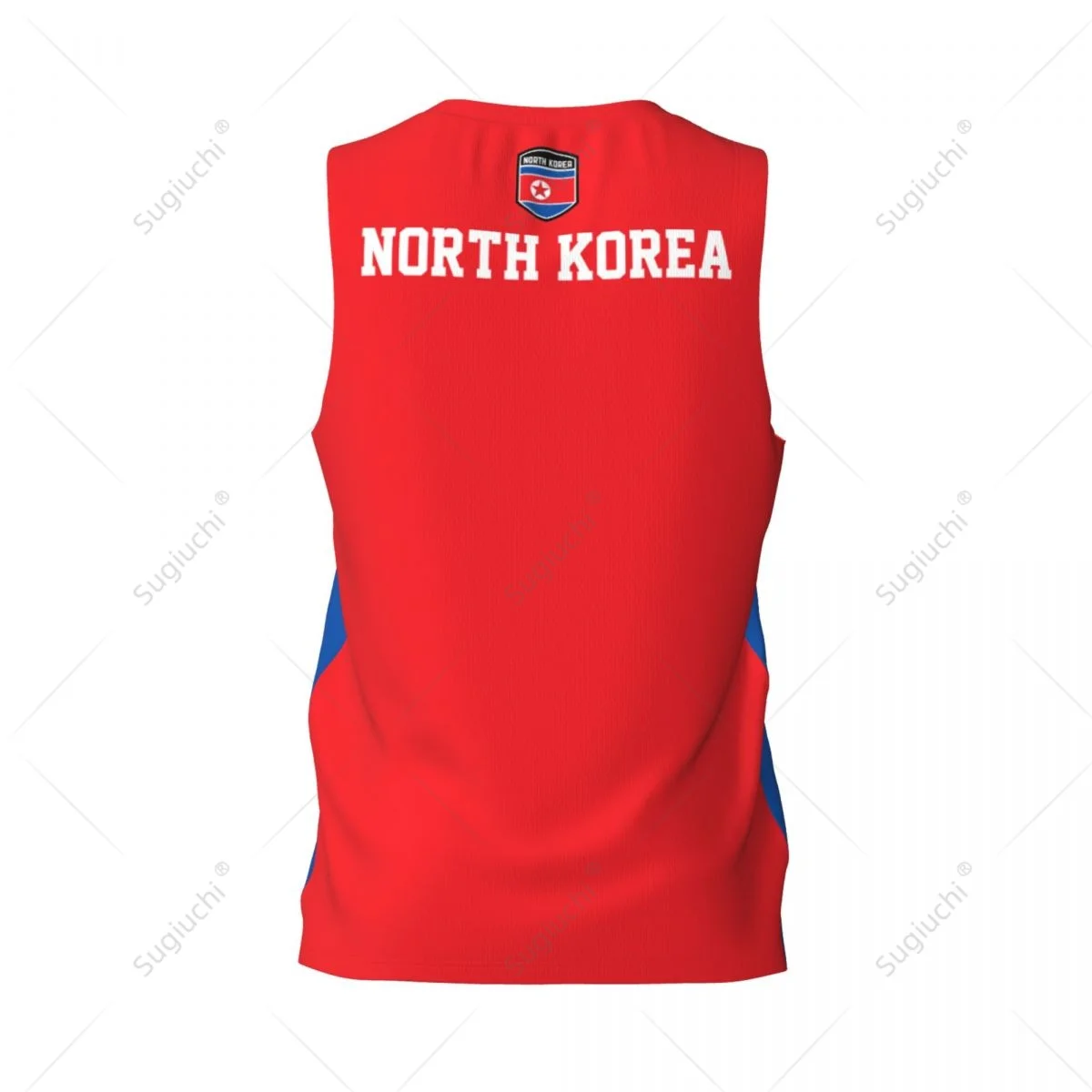 North Korea Flag Men Basketball Sports Running Fitness Multifunction Sleeveless tshirt Exclusive Name Nunber