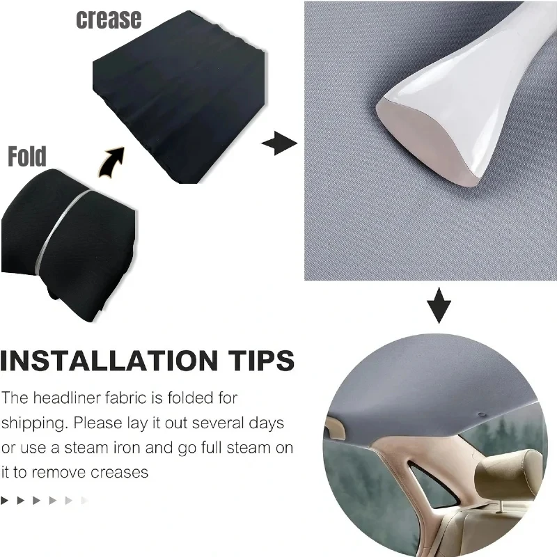 프리미엄 플랫 니트 자동차 헤드 라인 폼 백업 실내 장식 패브릭 지붕 후드 라이닝 RV 트럭 보트 자동차 인테리어 수리 복원