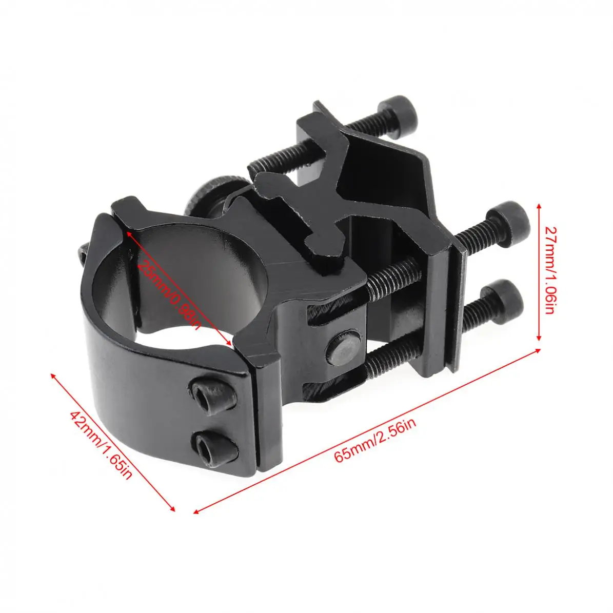 Suitable for 25mm Ring and 20mm Rail Mounted Flashlight Bracket Designed to install onto the Rifle Barrel