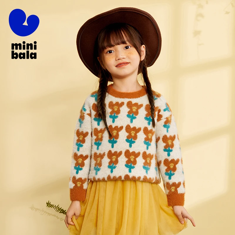 미니 발라발라 스웨터 여아 2025 가을 겨울 부드럽고 따뜻한 니트 풀오버 베이비 상의 데일리룩