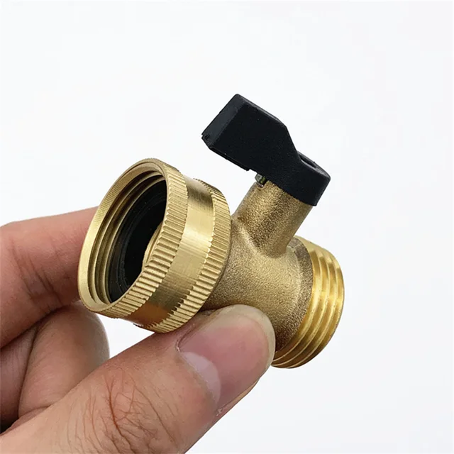 Sárgaréz Golyószelep 3/4 "Nő - 3/4" Hímszál Kerti Vízcsap Tömlő Cső Gyors Csatlakozó Öntöző Egyenes Szerelvények - Image 2