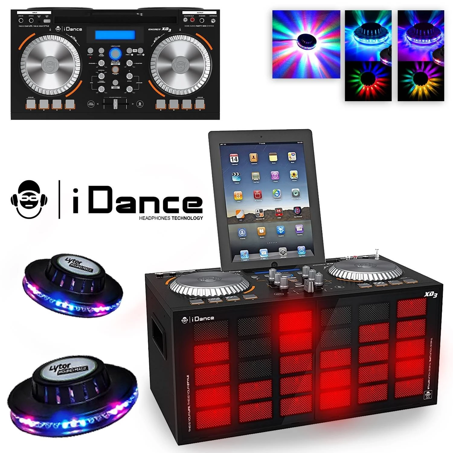 diep Vaarwel Ter ere van Portable Speaker 200w Table Mix Red Leds Usb/fm/bt Idance Xd3 + 2 Ufo Led  Roundmagic - Dj Equipment - AliExpress