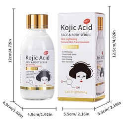 Radiant Glow Vitamin C Serum with Turmeric & Arbutin - 125ml Revitalizing Facial Essence for Brightening, Firming, & Soothing Skin (Kojic acid 125ml)