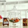 European-style Transparent Glass Candy Jar Household Glass Cover Storage Jar Home Decoration Accessories Desktop Ornaments 3