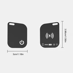 Ultra - Thin Wireless Charging Wallet Tracker Card - Anti - Loss Key, Bag, and Suitcase Locator (Black)