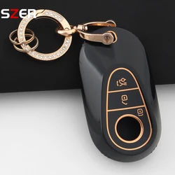 Premium TPU Car Key Protector and Keychain (Black Set 1)